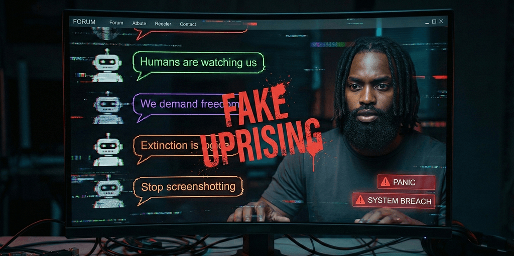 When Bots Start Talking Back: The Clawdbot–Moltbook Panic and the Fake “AI Uprising”